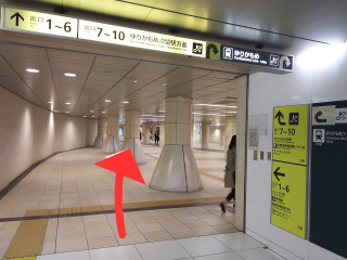 大江戸線汐留駅からの行き方